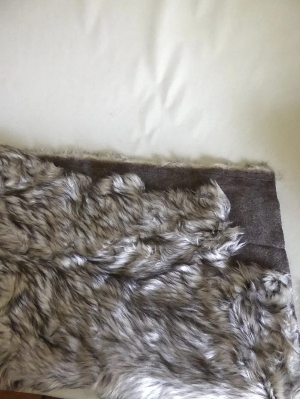 NEW 37” x 46” BLACK WHITE FAUX FUR FABRIC YARDAGE PLUSH PANEL SEWING CRAFT